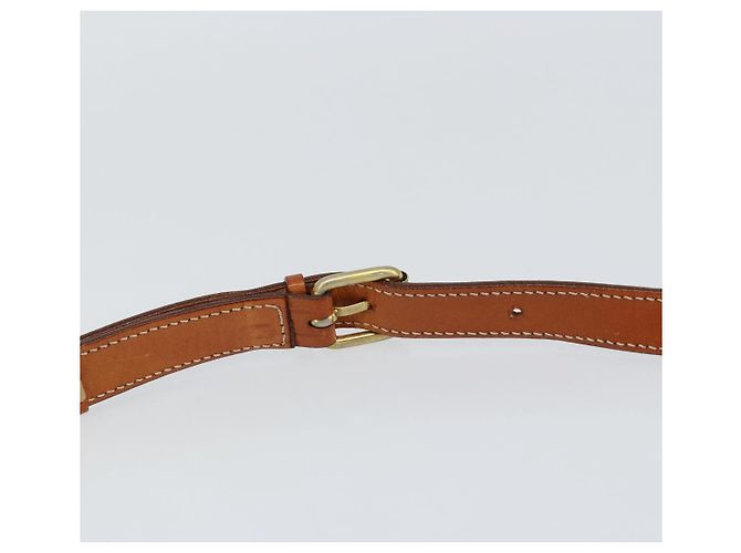 Céline Borsa a Spalla in Tela Macadam CELINE in Pelle PVC Marrone Oro Auth 149062 D'oro - vista 8