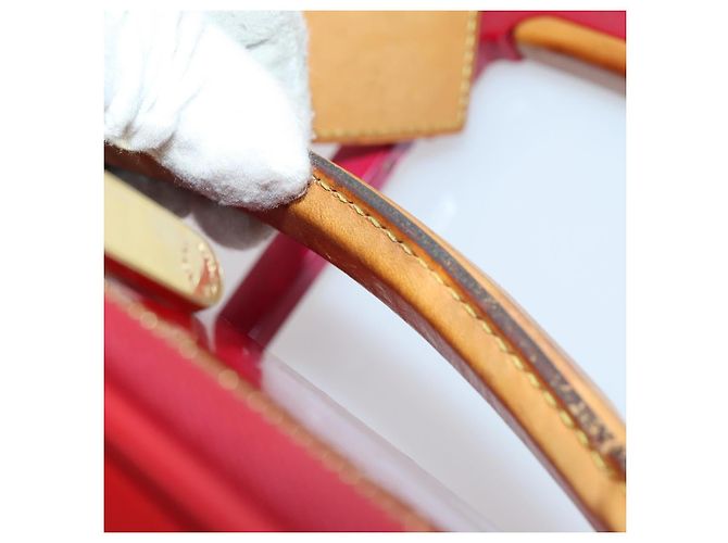 LOUIS VUITTON Valigia Pegas 45 Monogram Vernis Pomme D'amour M91278 Auth 145874 Rosso - vista 15