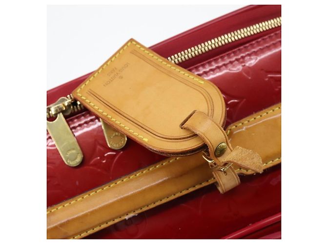 LOUIS VUITTON Valigia Pegas 45 Monogram Vernis Pomme D'amour M91278 Auth 145874 Rosso - vista 19