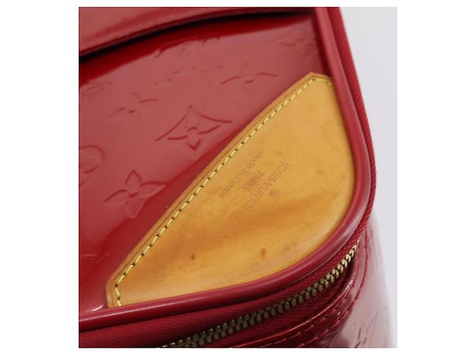LOUIS VUITTON Valigia Pegas 45 Monogram Vernis Pomme D'amour M91278 Auth 145874 Rosso - vista 20