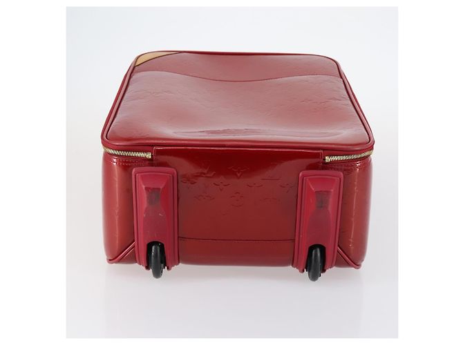 LOUIS VUITTON Valigia Pegas 45 Monogram Vernis Pomme D'amour M91278 Auth 145874 Rosso - vista 5