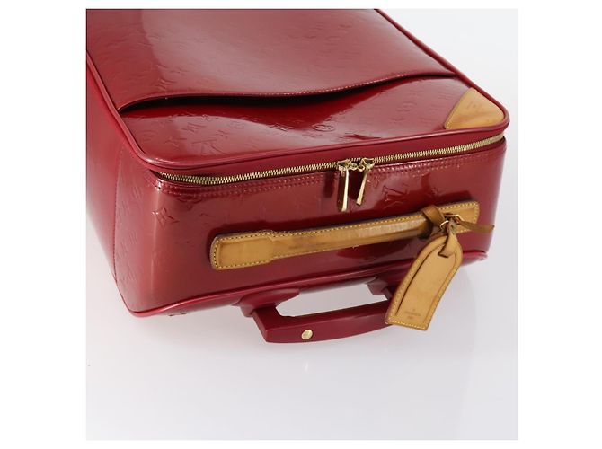 LOUIS VUITTON Valigia Pegas 45 Monogram Vernis Pomme D'amour M91278 Auth 145874 Rosso - vista 6