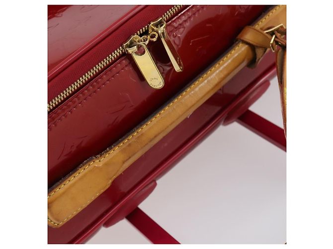 LOUIS VUITTON Valigia Pegas 45 Monogram Vernis Pomme D'amour M91278 Auth 145874 Rosso - vista 8