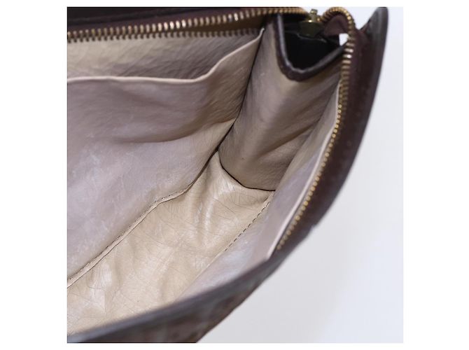 Clutch in tela Trotter Christian Dior marrone Auth 148875 - vista 10