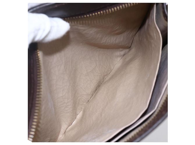 Clutch in tela Trotter Christian Dior marrone Auth 148875 - vista 11