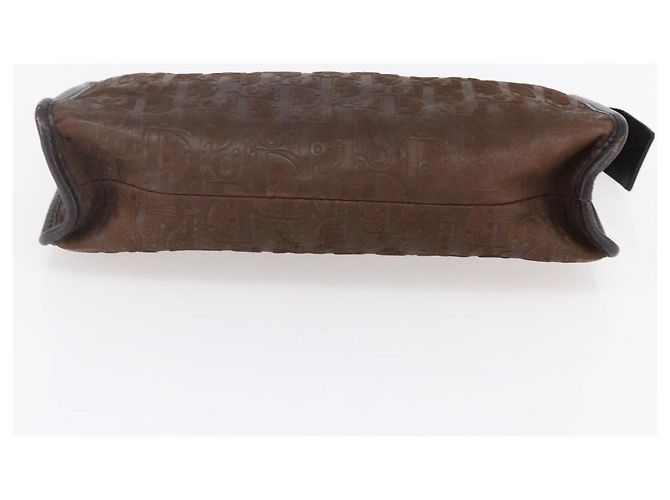 Clutch in tela Trotter Christian Dior marrone Auth 148875 - vista 6