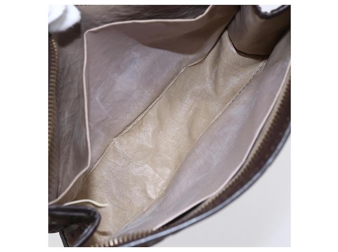 Clutch in tela Trotter Christian Dior marrone Auth 148875 - vista 9
