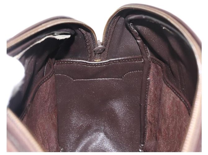 Borsa a mano in tela Trotter Christian Dior marrone oro Auth ep11591 - vista 18