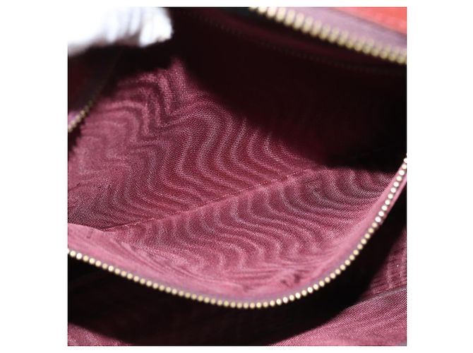 Cartier Borsa a spalla Must Line in pelle bordeaux e oro Auth bs30552 D'oro Bordò - vista 12