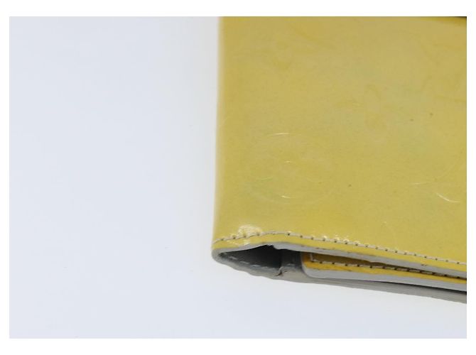 Portafoglio Walker Monogram Vernis LOUIS VUITTON Giallo Lime M91074 LV Auth hk3224 D'oro - vista 14