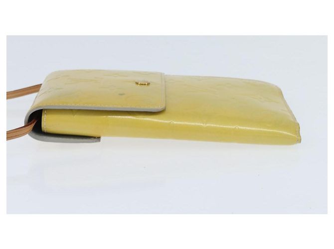 Portafoglio Walker Monogram Vernis LOUIS VUITTON Giallo Lime M91074 LV Auth hk3224 D'oro - vista 3