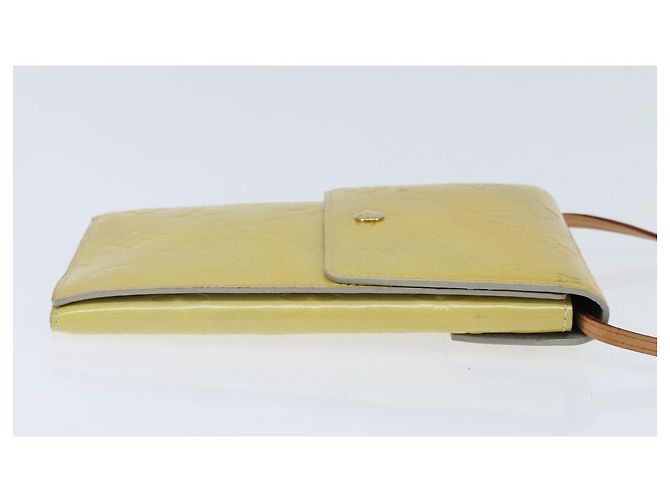 Portafoglio Walker Monogram Vernis LOUIS VUITTON Giallo Lime M91074 LV Auth hk3224 D'oro - vista 4
