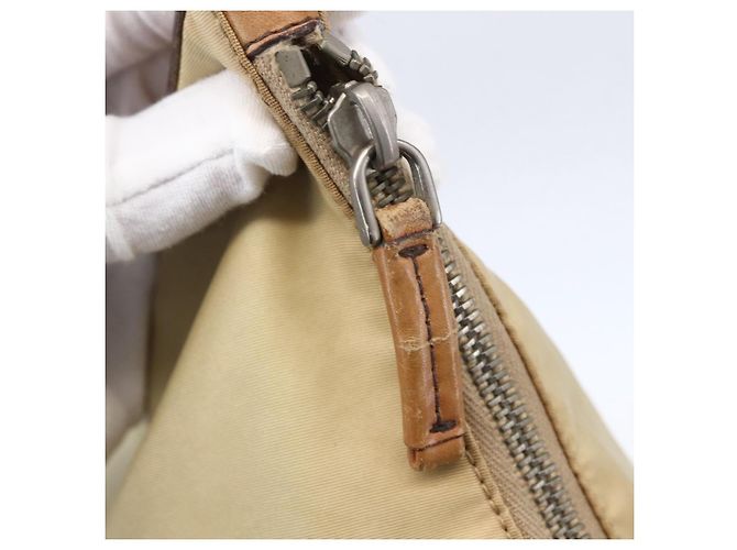Borsa a Spalla PRADA Nylon Beige Argento Autentica 151025 - vista 18