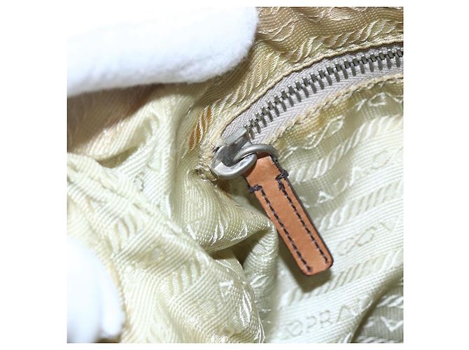 Borsa a Spalla PRADA Nylon Beige Argento Autentica 151025 - vista 20