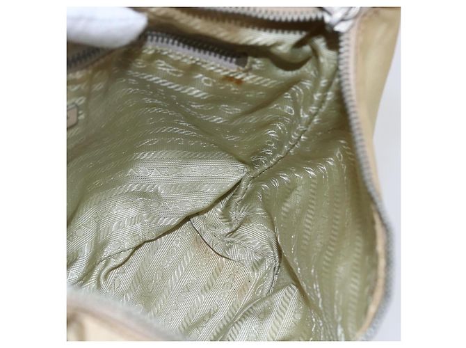 Borsa a Spalla PRADA Nylon Beige Argento Autentica 151025 - vista 21
