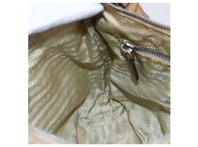 Borsa a Spalla PRADA Nylon Beige Argento Autentica 151025 - vista 22