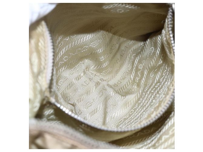 Borsa a Spalla PRADA Nylon Beige Argento Autentica 151025 - vista 23