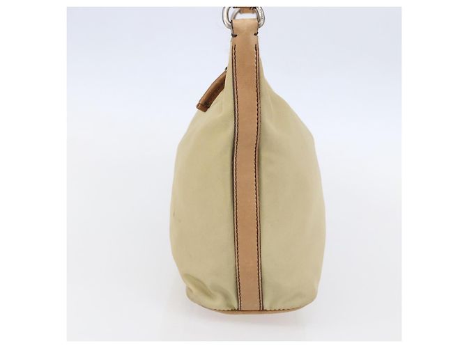 Borsa a Spalla PRADA Nylon Beige Argento Autentica 151025 - vista 3