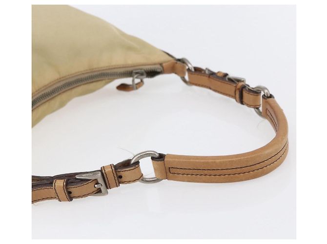 Borsa a Spalla PRADA Nylon Beige Argento Autentica 151025 - vista 7