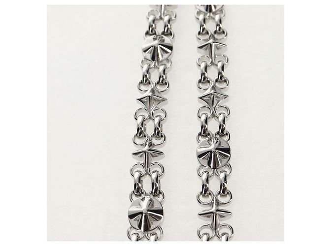 LOUIS VUITTON Kettenriemen Metall Silber LV Auth 141726M - Ansicht 4