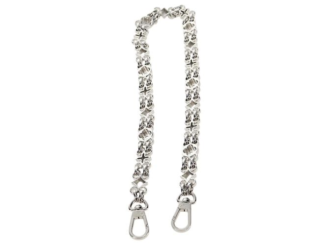 LOUIS VUITTON Kettenriemen Metall Silber LV Auth 141726M - Ansicht 6