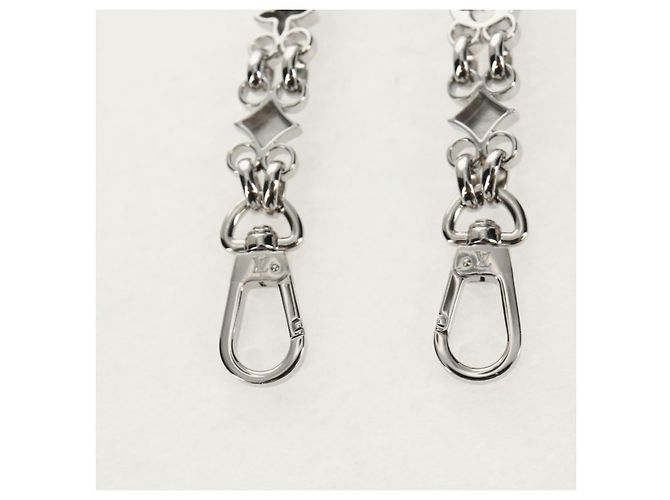 LOUIS VUITTON Kettenriemen Metall Silber LV Auth 141726M - Ansicht 7