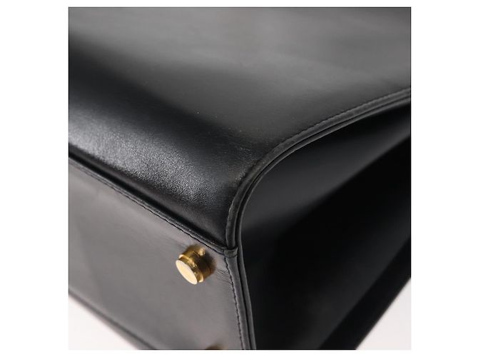 Borsa a Spalla Gancini in Pelle Salvatore Ferragamo Blu Navy Oro Auth 148175 D'oro - vista 16