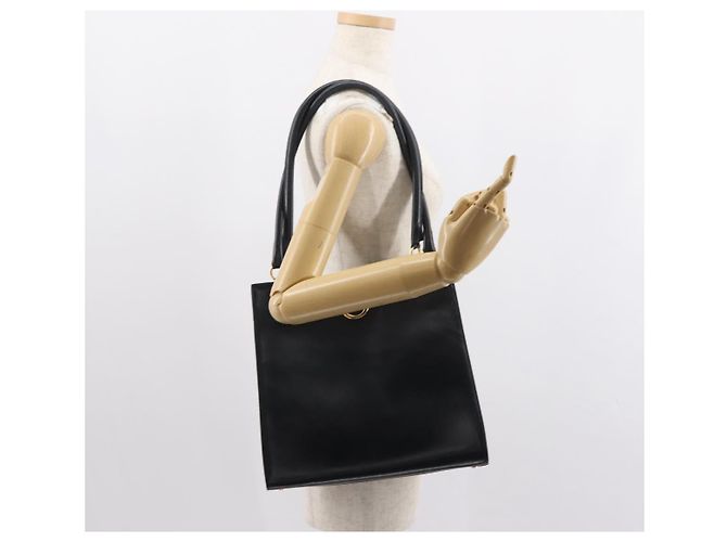 Borsa a Spalla Gancini in Pelle Salvatore Ferragamo Blu Navy Oro Auth 148175 D'oro - vista 21