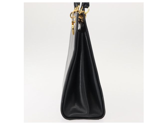 Borsa a Spalla Gancini in Pelle Salvatore Ferragamo Blu Navy Oro Auth 148175 D'oro - vista 3