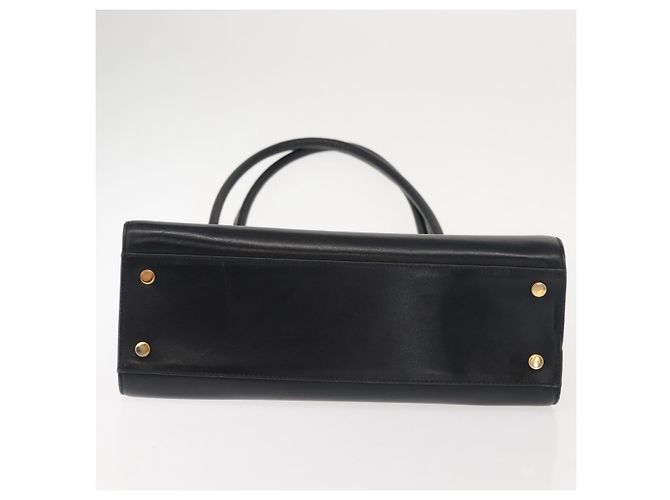 Borsa a Spalla Gancini in Pelle Salvatore Ferragamo Blu Navy Oro Auth 148175 D'oro - vista 5