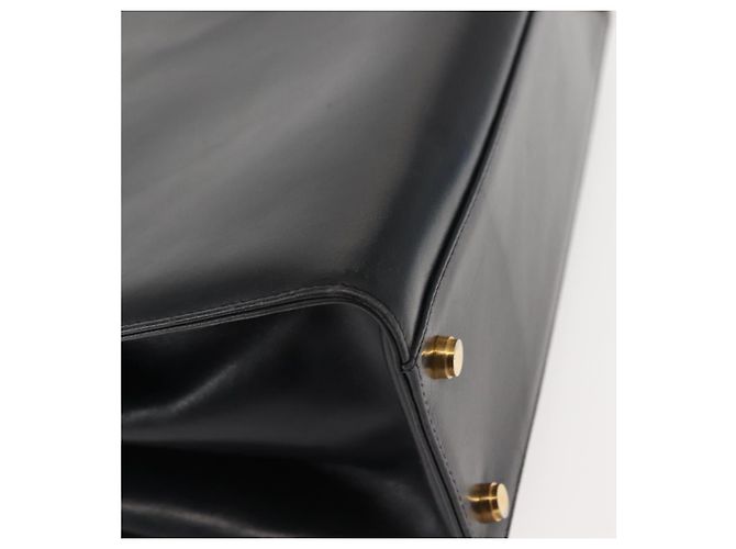 Borsa a Spalla Gancini in Pelle Salvatore Ferragamo Blu Navy Oro Auth 148175 D'oro - vista 9