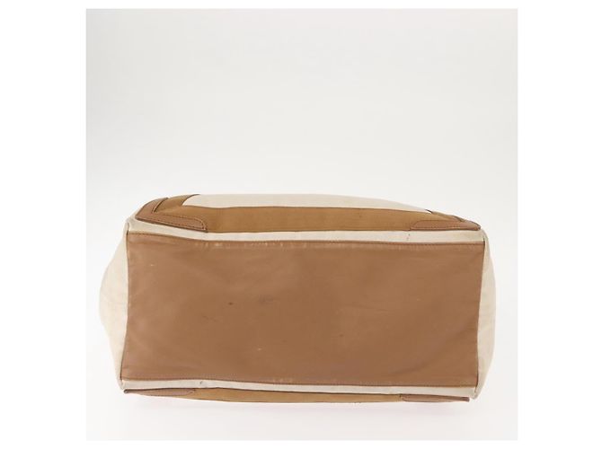 Bolsa Cabas Navy Balenciaga em lona e couro bege claro prateado 339936 Auth gh1160 Marrom Prata - vista 6