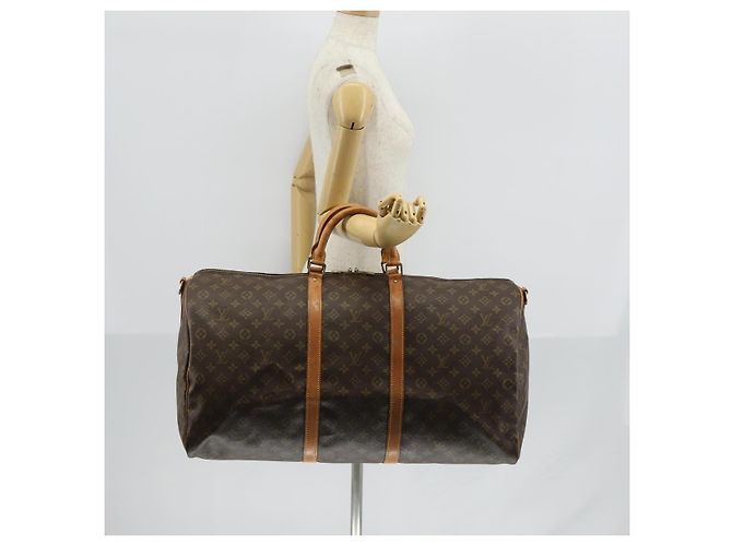 LOUIS VUITTON Monogram Keepall Bandouliere 60 Borsa Boston M41412 LV Auth yk19653 Monogramma - vista 21
