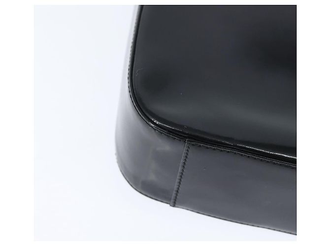 Borsa a Mano GUCCI Soho Smalto Nero Argento Auth 150731 - vista 15