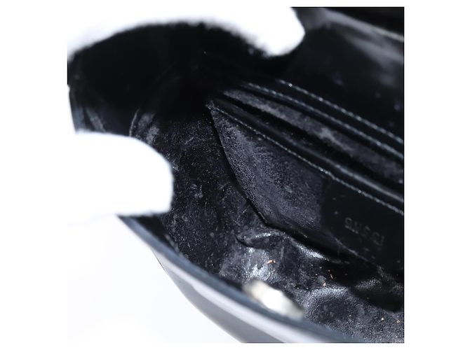 Borsa a Mano GUCCI Soho Smalto Nero Argento Auth 150731 - vista 19