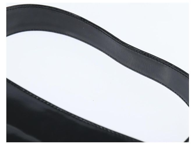 Borsa a Mano GUCCI Soho Smalto Nero Argento Auth 150731 - vista 8