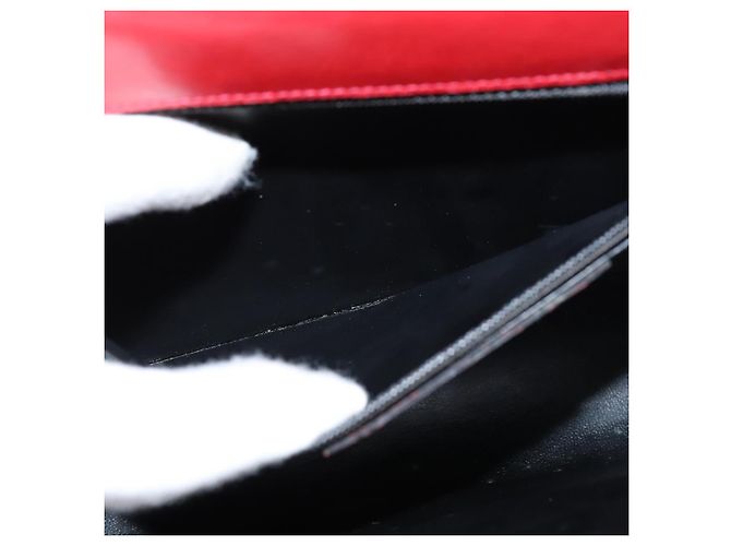 Borsa a Spalla Gancini in Pelle Rossa e Oro Salvatore Ferragamo Auth hk3177 Rosso D'oro - vista 20