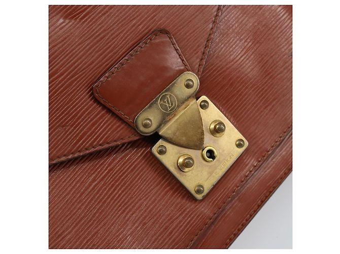 LOUIS VUITTON Borsa a Mano Epi Monceau 28 Marrone M52123 LV Auth bs30558 - vista 19