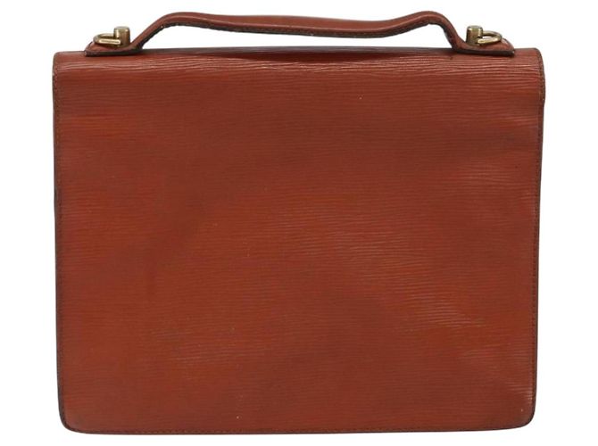 LOUIS VUITTON Borsa a Mano Epi Monceau 28 Marrone M52123 LV Auth bs30558 - vista 2