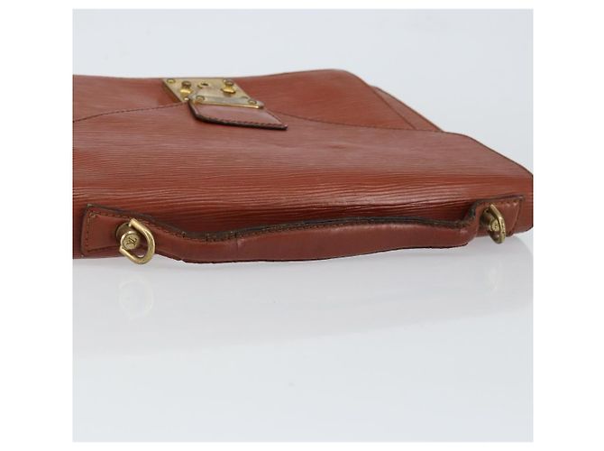 LOUIS VUITTON Borsa a Mano Epi Monceau 28 Marrone M52123 LV Auth bs30558 - vista 7
