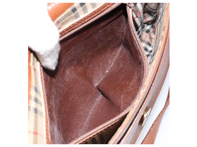 Autre Marque Borsa a Spalla Burberrys in Pelle Oro Marrone Auth ep11609 D'oro - vista 12