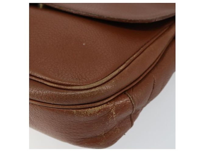 Autre Marque Borsa a Spalla Burberrys in Pelle Oro Marrone Auth ep11609 D'oro - vista 9