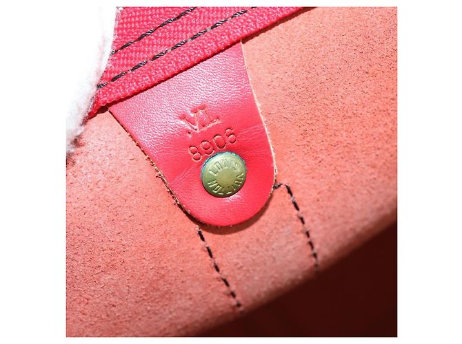 LOUIS VUITTON Epi Keepall 60 Borsa Boston Rossa M42947 LV Auth 148138 Rosso - vista 12