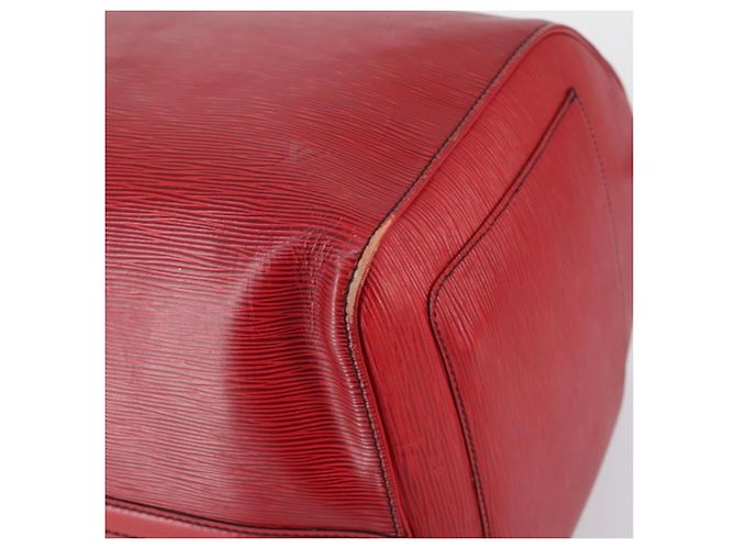 LOUIS VUITTON Epi Keepall 60 Borsa Boston Rossa M42947 LV Auth 148138 Rosso - vista 14