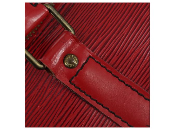 LOUIS VUITTON Epi Keepall 60 Borsa Boston Rossa M42947 LV Auth 148138 Rosso - vista 17