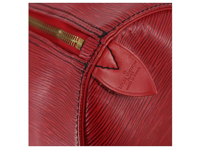 LOUIS VUITTON Epi Keepall 60 Borsa Boston Rossa M42947 LV Auth 148138 Rosso - vista 18