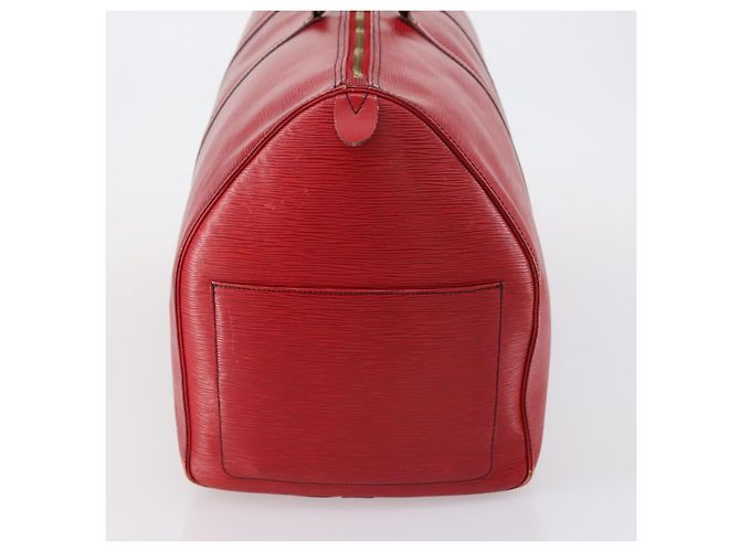 LOUIS VUITTON Epi Keepall 60 Borsa Boston Rossa M42947 LV Auth 148138 Rosso - vista 3