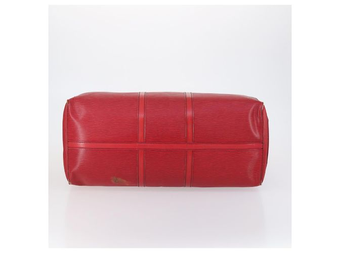 LOUIS VUITTON Epi Keepall 60 Borsa Boston Rossa M42947 LV Auth 148138 Rosso - vista 5