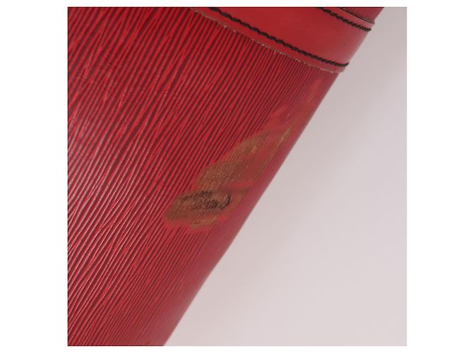 LOUIS VUITTON Epi Keepall 60 Borsa Boston Rossa M42947 LV Auth 148138 Rosso - vista 6