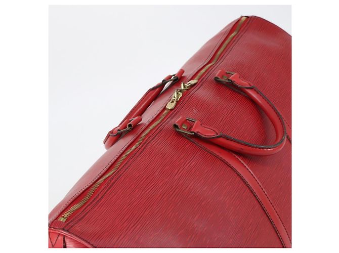 LOUIS VUITTON Epi Keepall 60 Borsa Boston Rossa M42947 LV Auth 148138 Rosso - vista 7